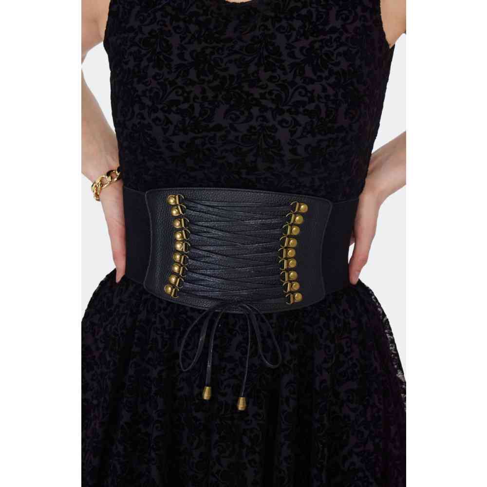 Jawbreaker - Faux Leather Lace Ceinture pour la taille - Noir